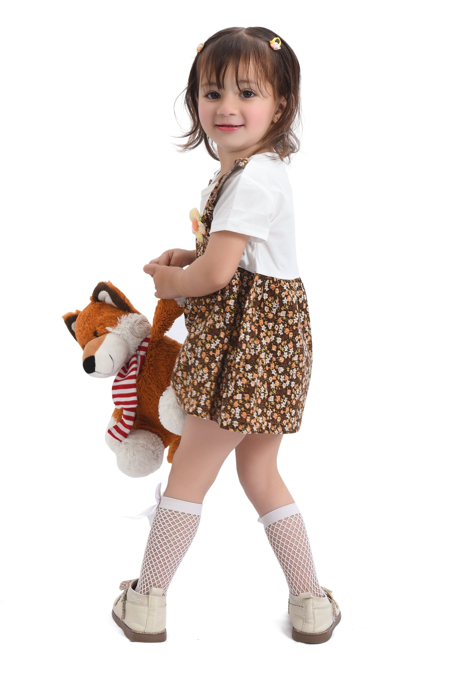 Brown Floral Frock