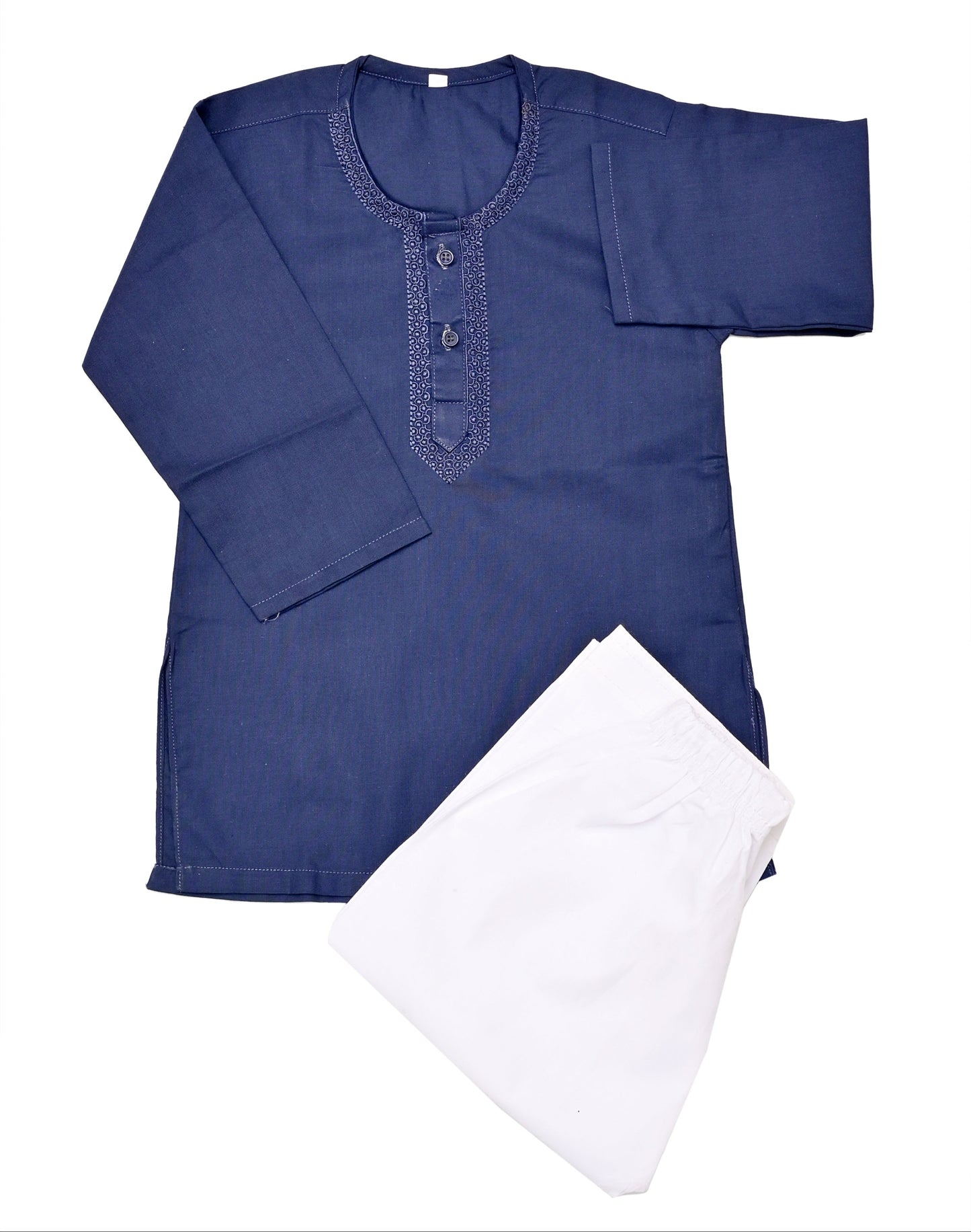 Navy Blue Baby Boy Embroided Kurta Shalwar