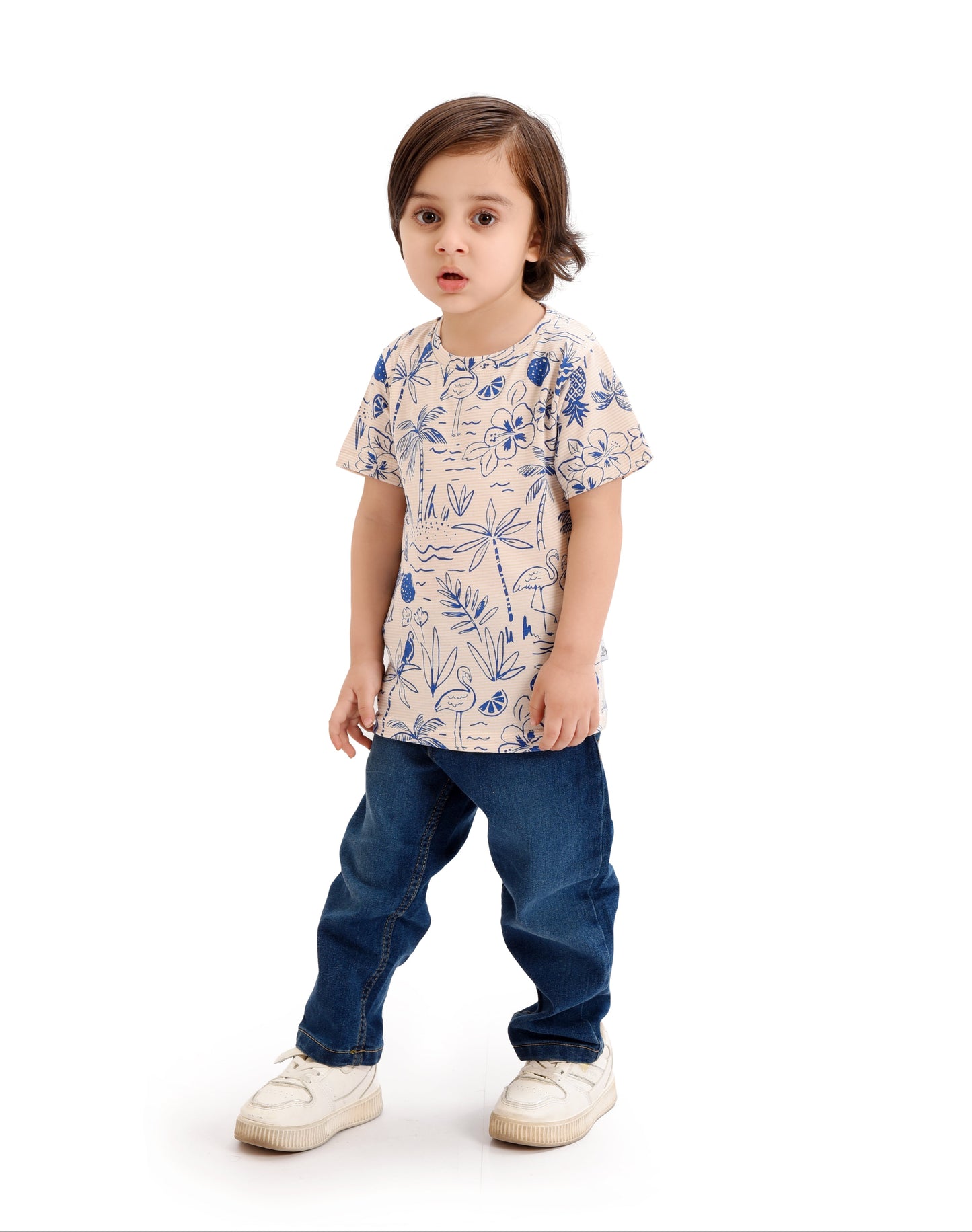 Blue Bloom Mix Art T-shirt