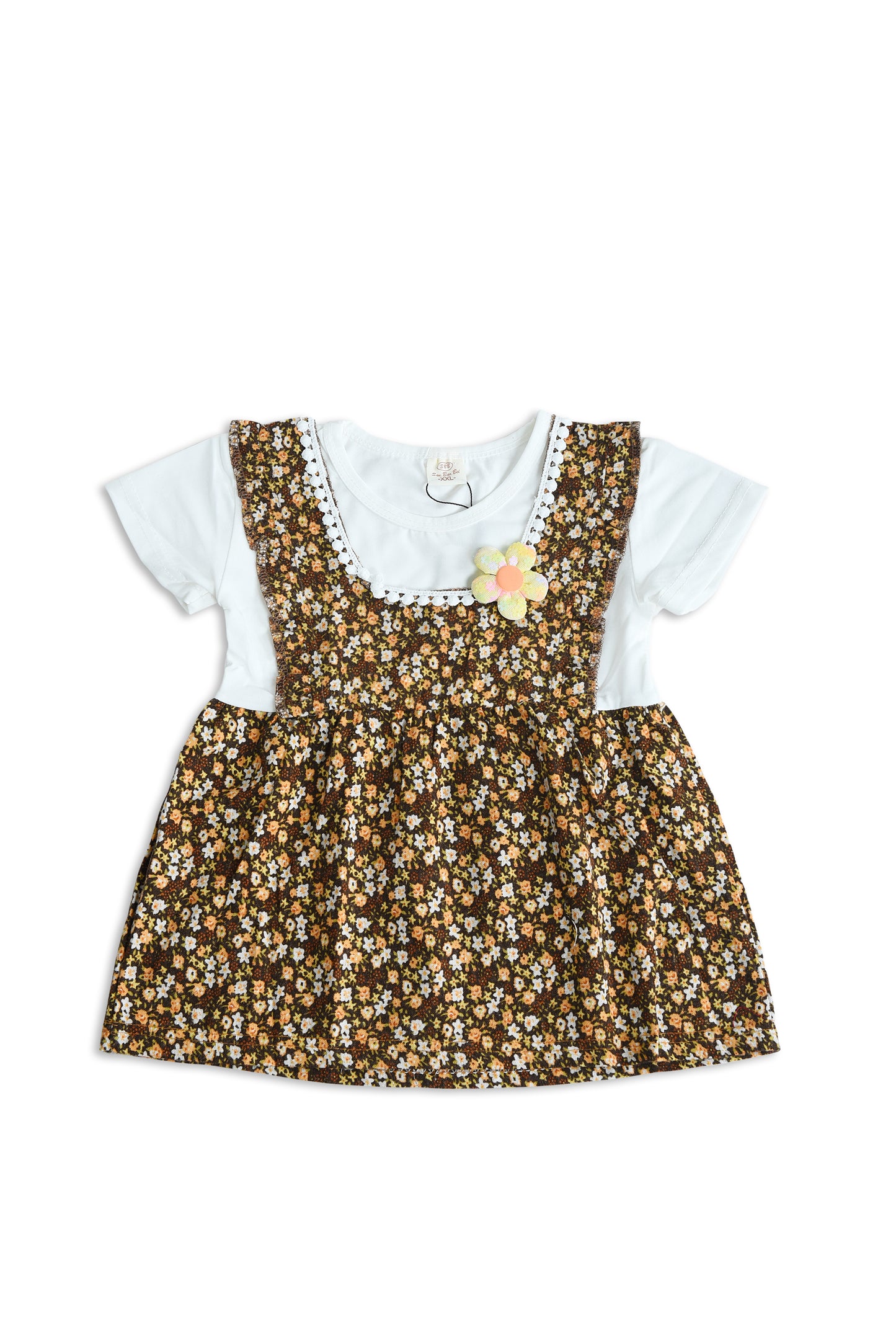 Brown Floral Frock