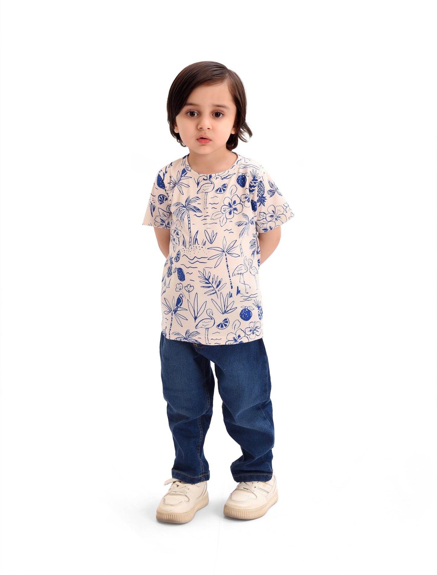 Blue Bloom Mix Art T-shirt