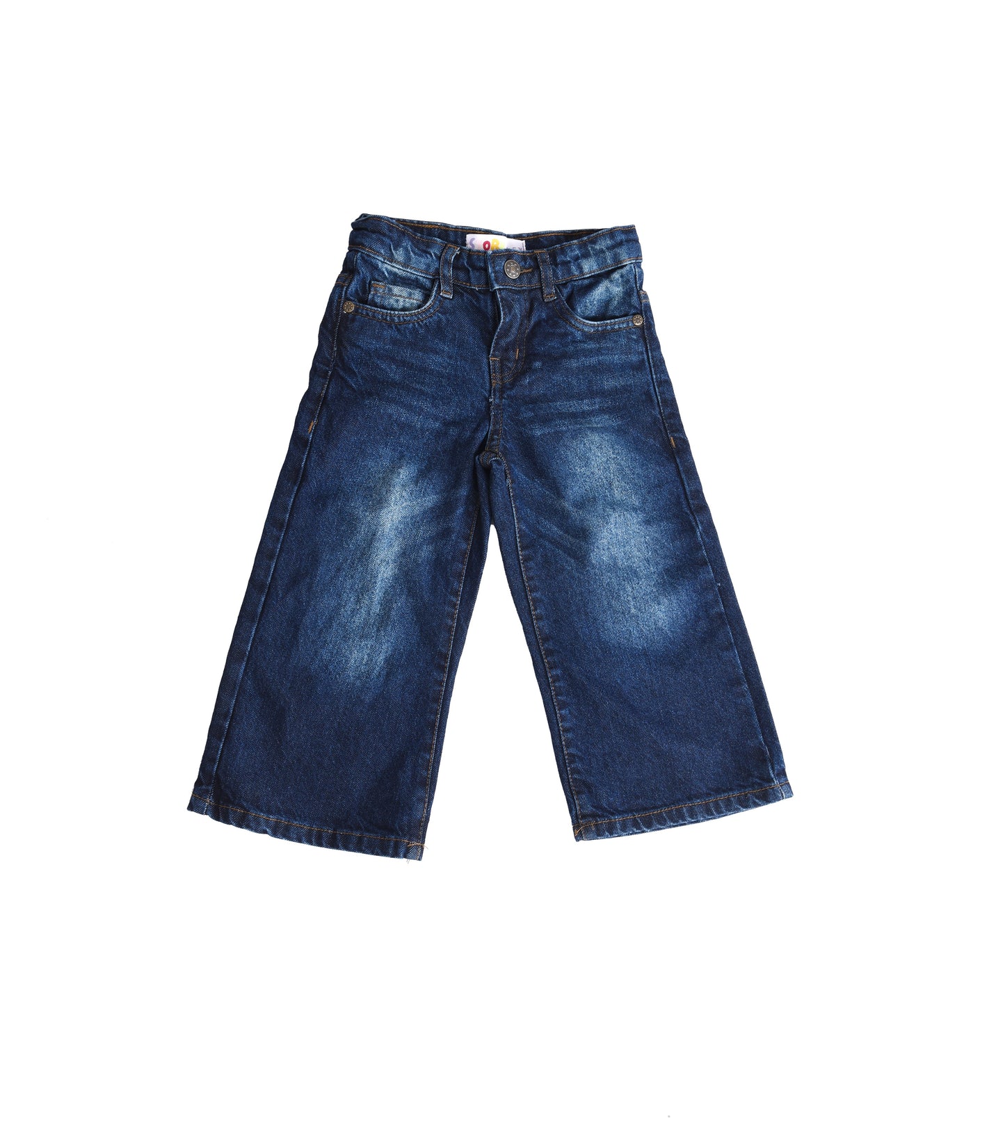 Dark Blue Girls Baggy Jeans