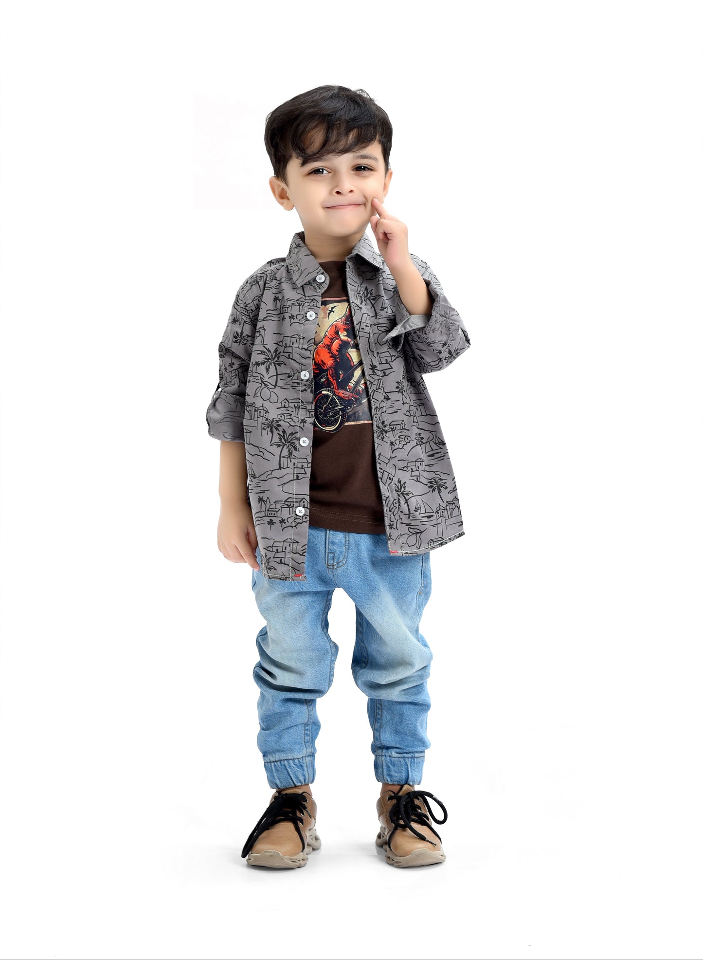 Gray Palm Shirt