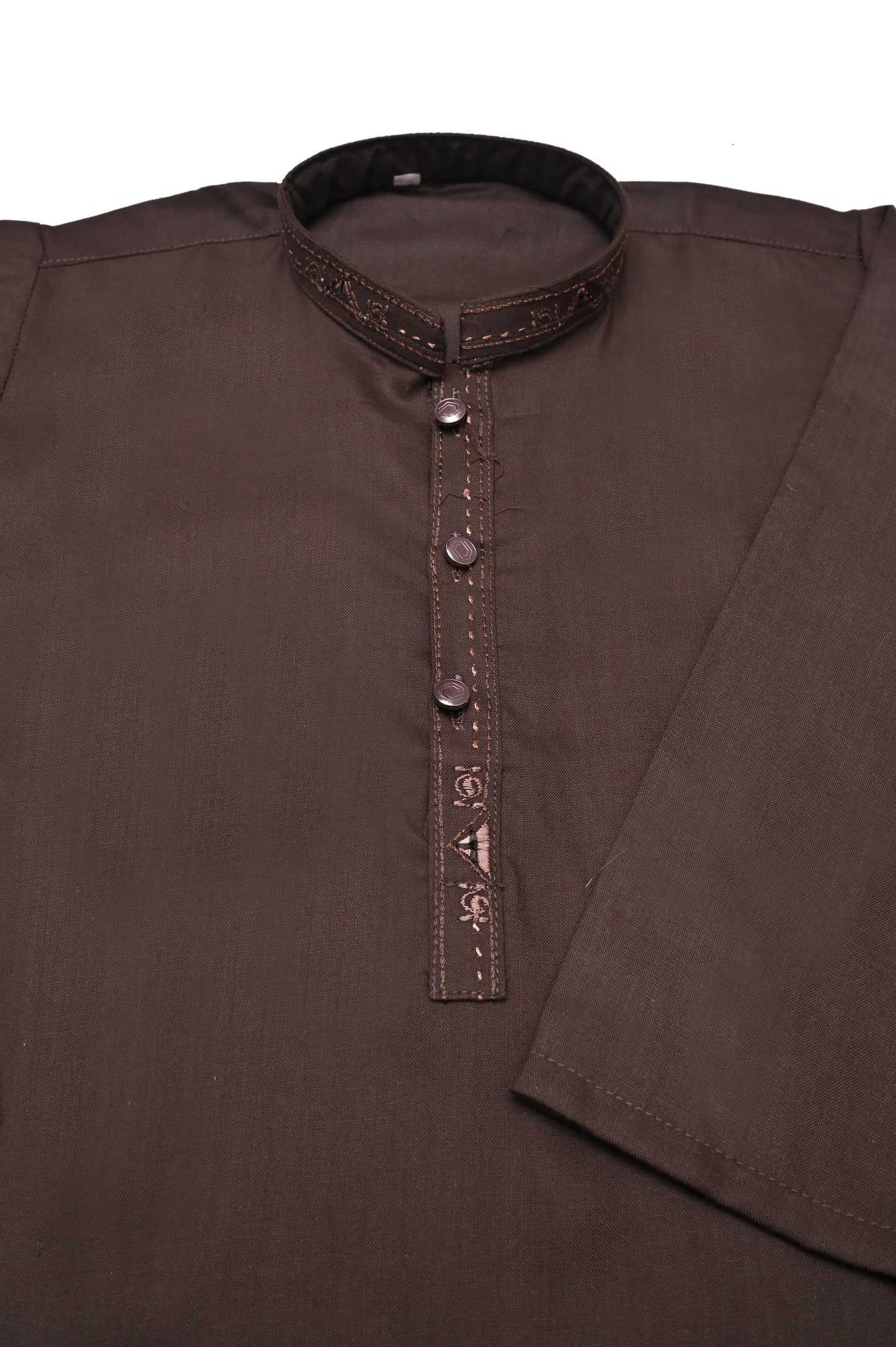 Brown Embroided Shalwar Qameez