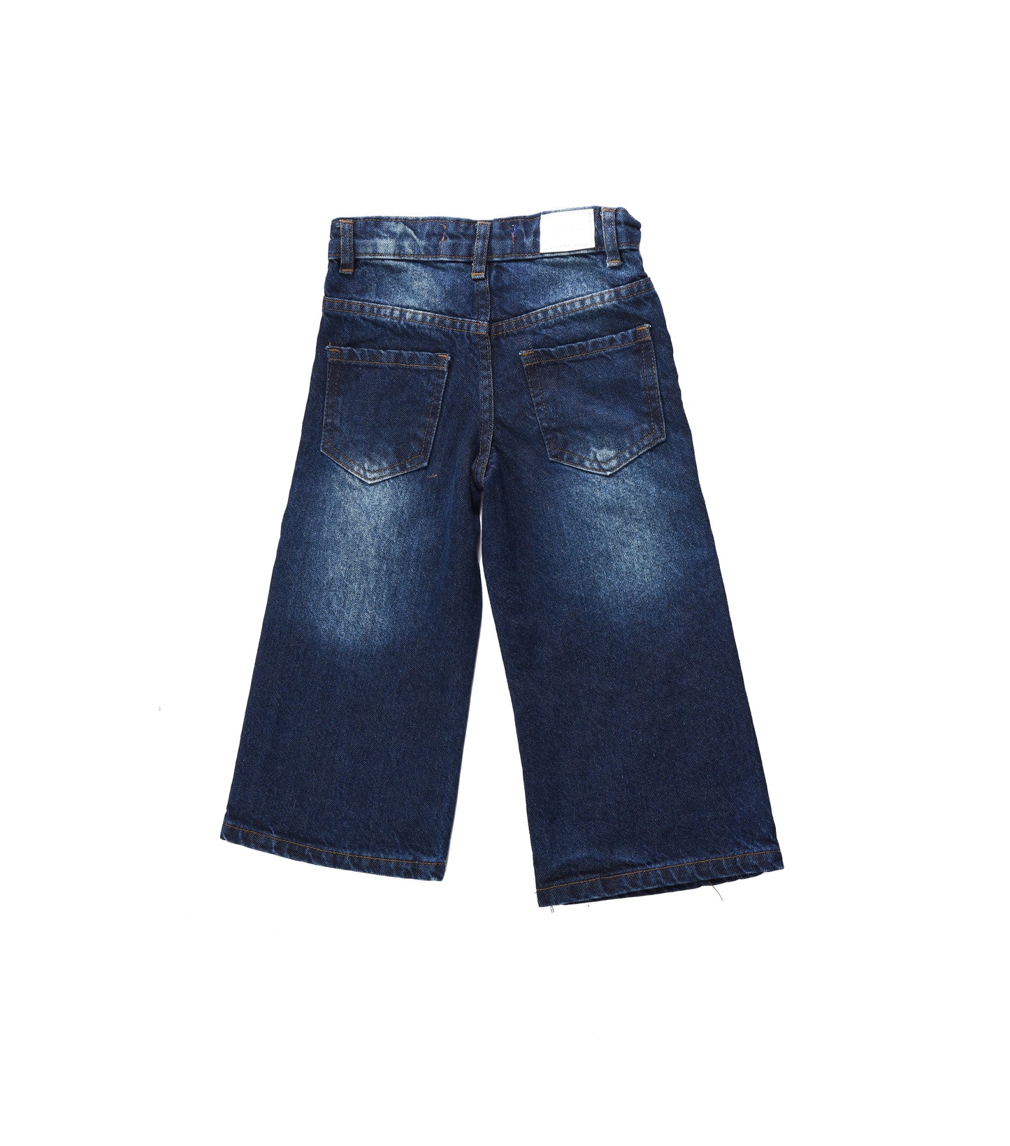 Dark Blue Girls Baggy Jeans