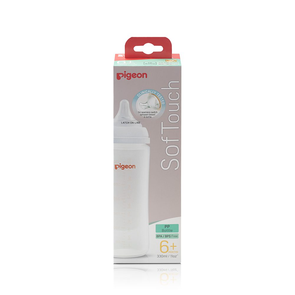 SofTouch Wide Neck Feeder PP 330ML Logo