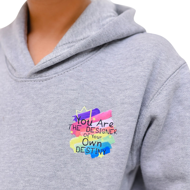 Hazel Grey Kids Fleece Hoodie