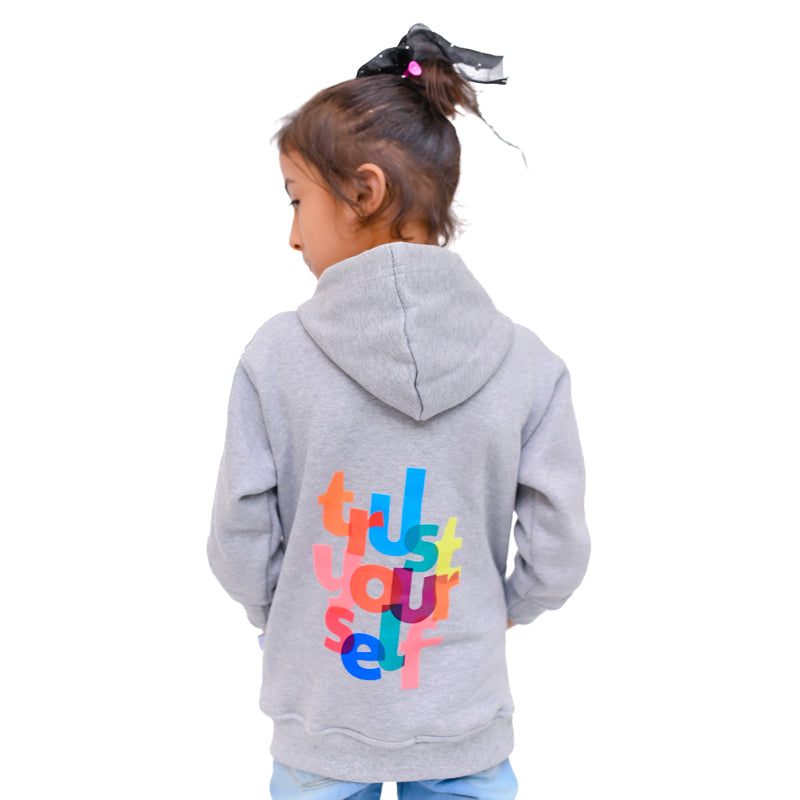 Hazel Grey Kids Fleece Hoodie