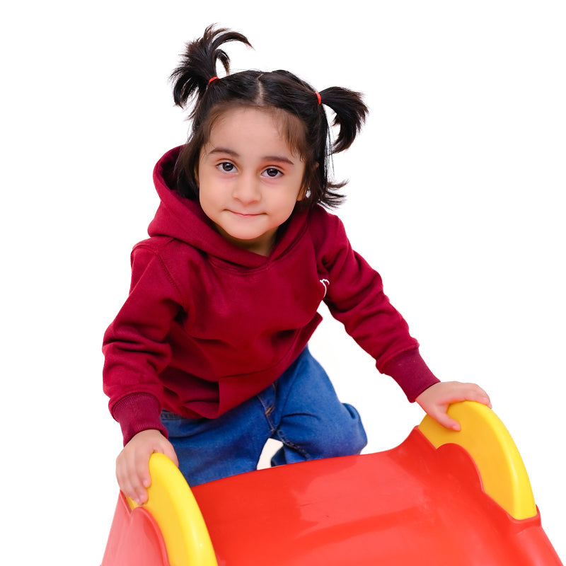 Baby Boy and Girl Winter Maroon Hoodie – Warm Cotton Hoodie for Kids