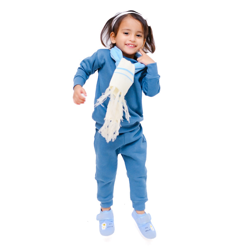 Bluish Gray Sweat Shirt Set