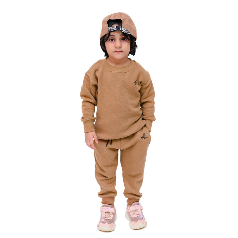 Teddy Brown Sweat Shirt Set