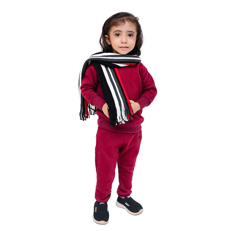 Maroon Sweat Shirt Set