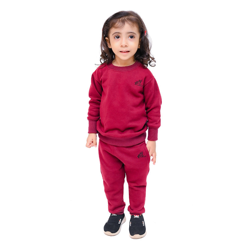 Maroon Sweat Shirt Set