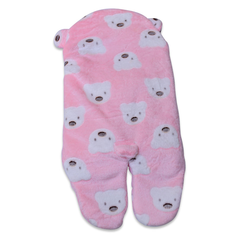 Baby Fur Swaddle Romper Teddy Printed