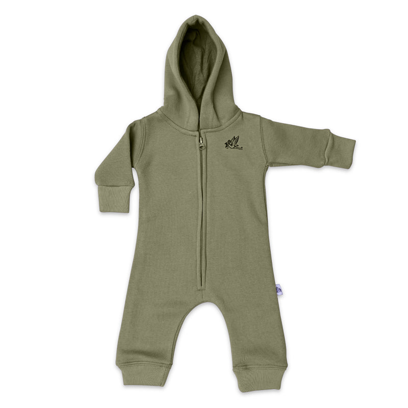 Olive Green Hooded Romper