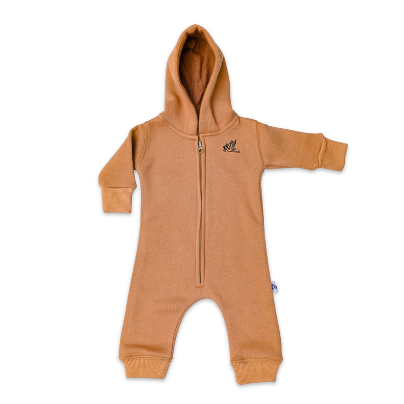 Teddy Brown Hooded Romper