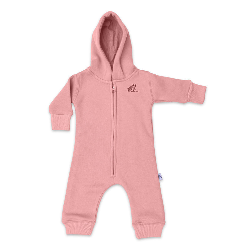 Baby Pink Hooded Romper
