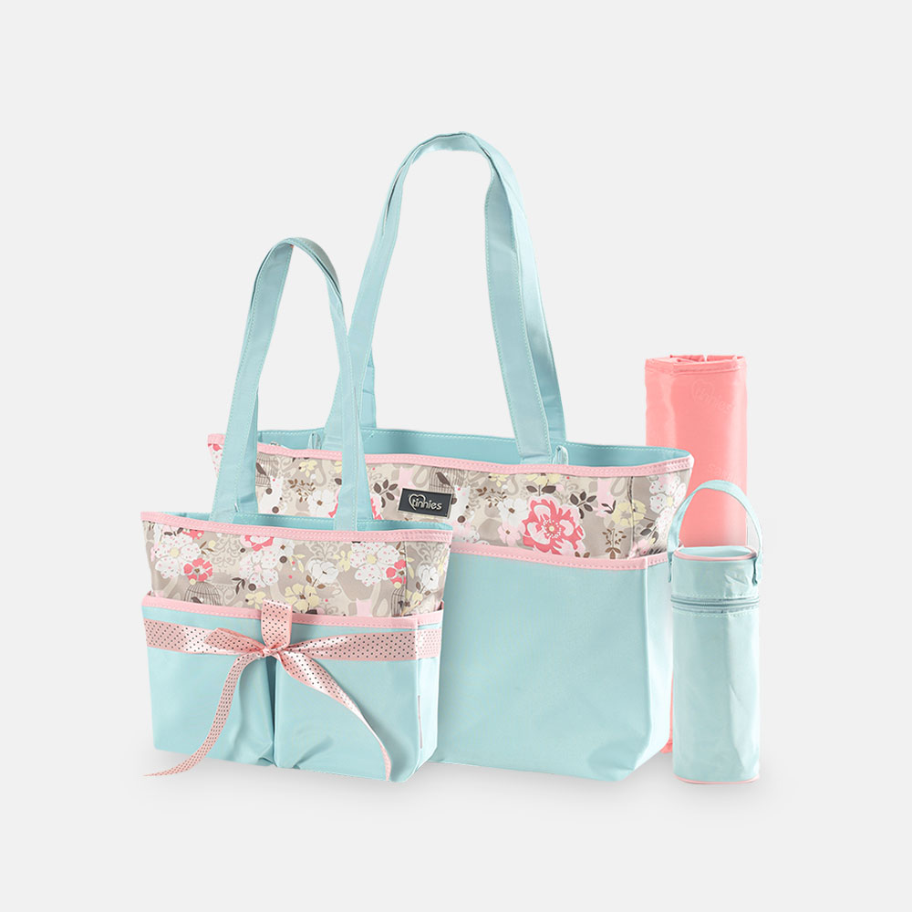 BABY DIAPER BAG SET FLORAL