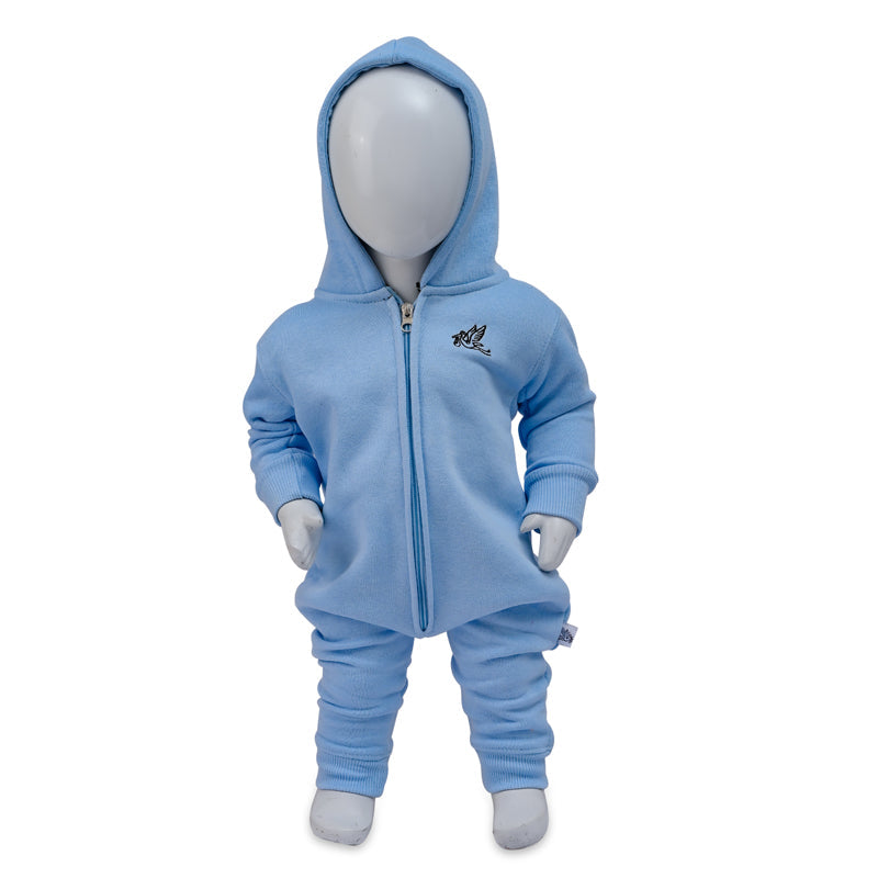 Baby Blue Hooded Romper
