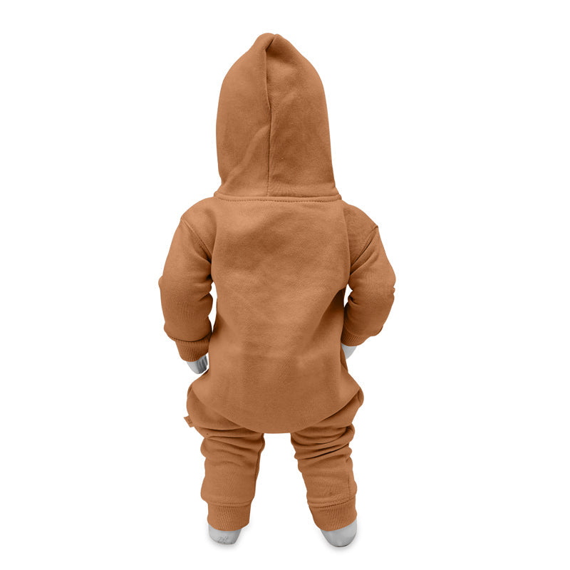 Teddy Brown Hooded Romper