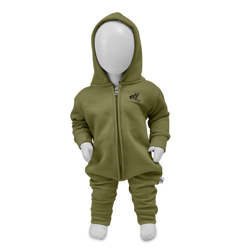 Olive Green Hooded Romper