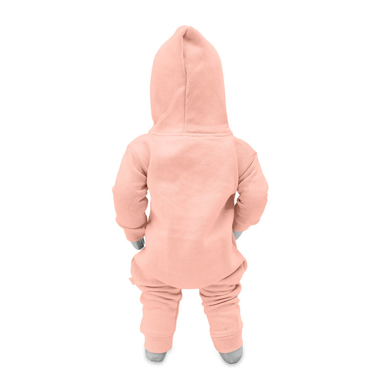 Baby Pink Hooded Romper