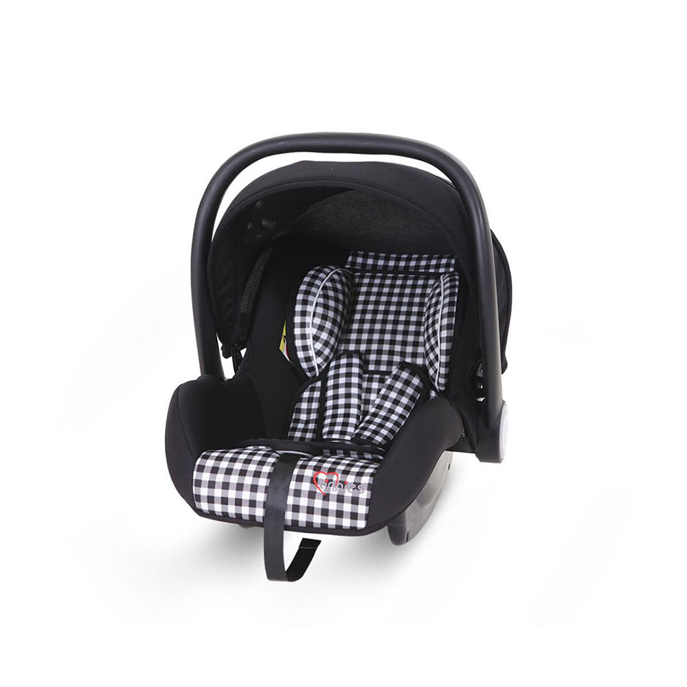 Baby Carry Cot – Black Check