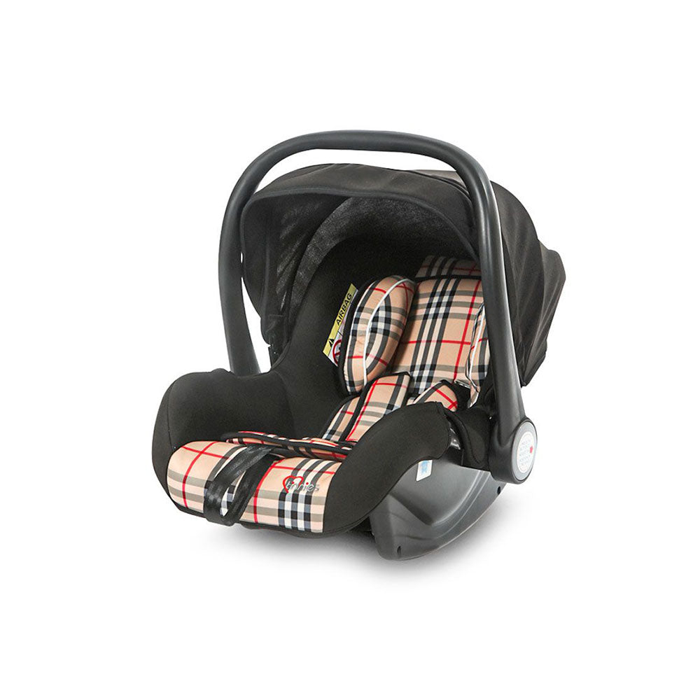 Baby Carry Cot – Beige Check