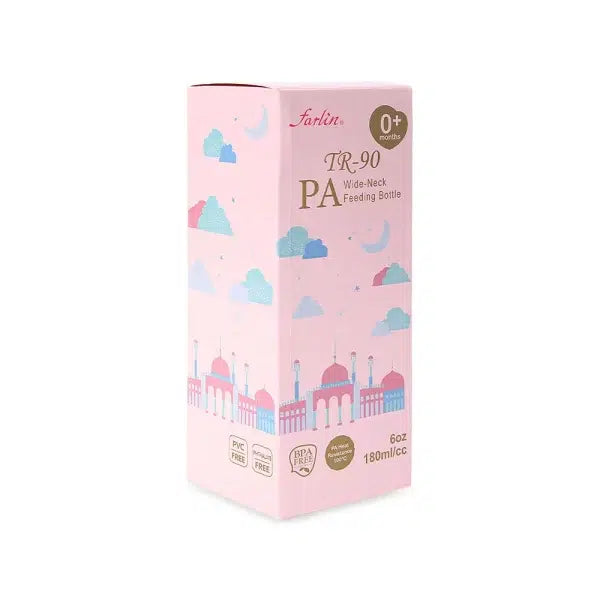 Farlin PA Wide-Neck Feeding Bottle 180ml – Pink