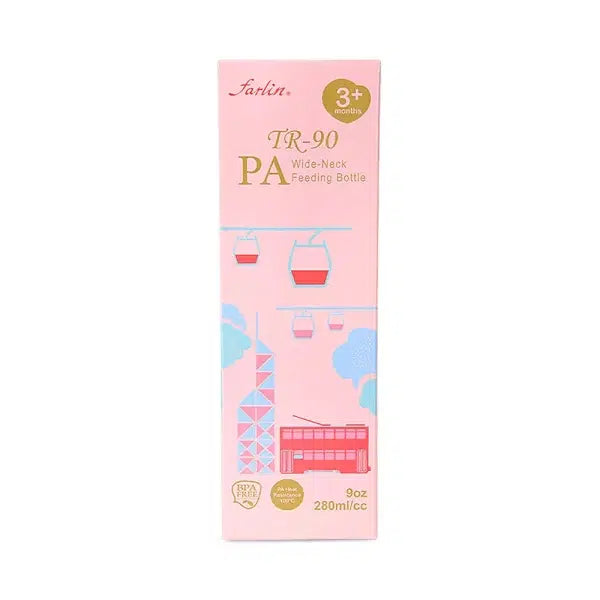 Farlin PA Wide-Neck Feeding Bottle 280ml – Pink