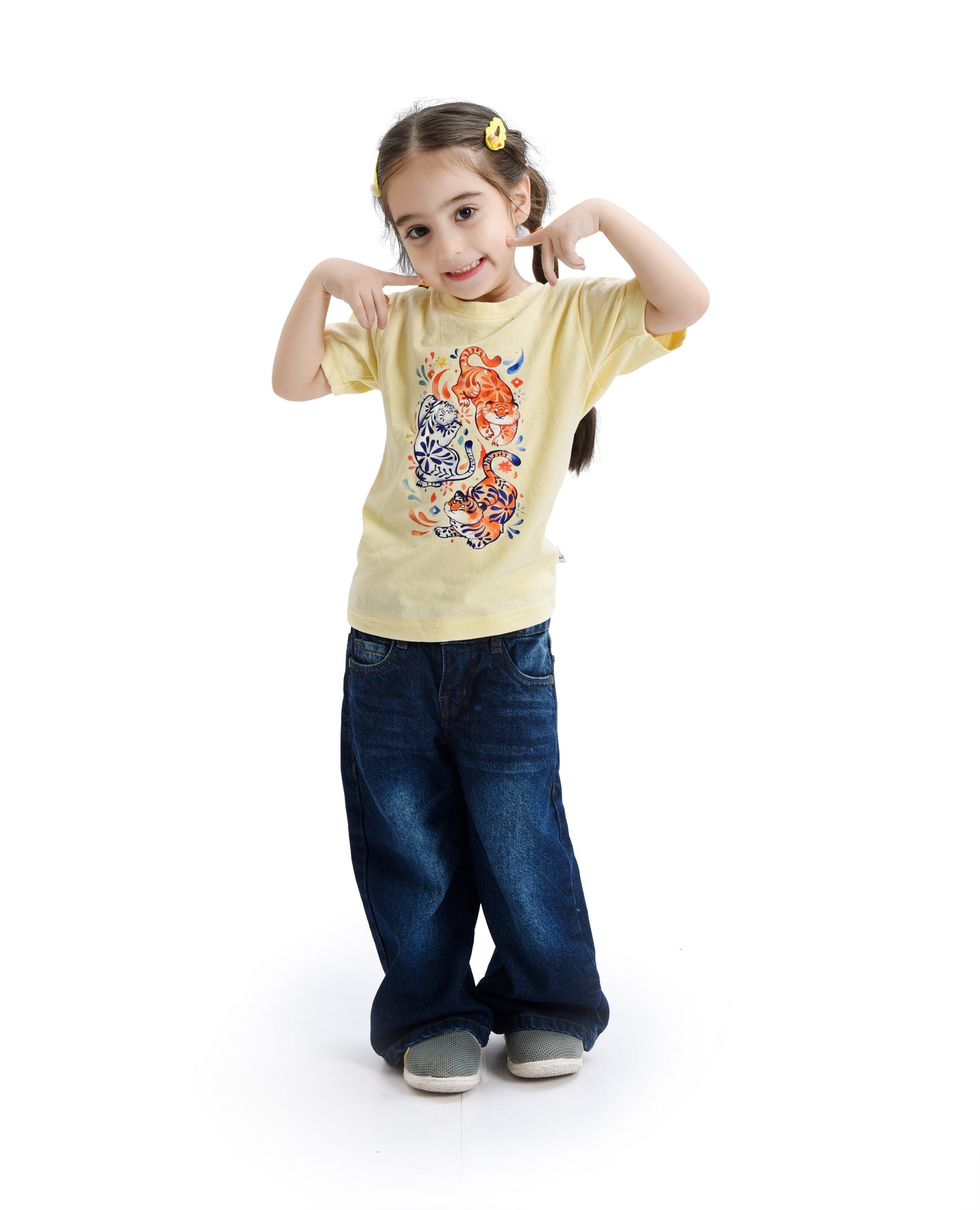 Lime Yellow Cat T-shirt