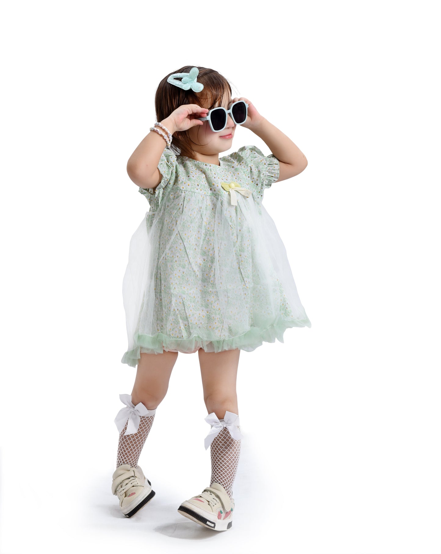 Light Green Net Frock