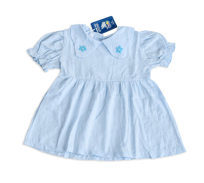 Two Flowers Blue Frock