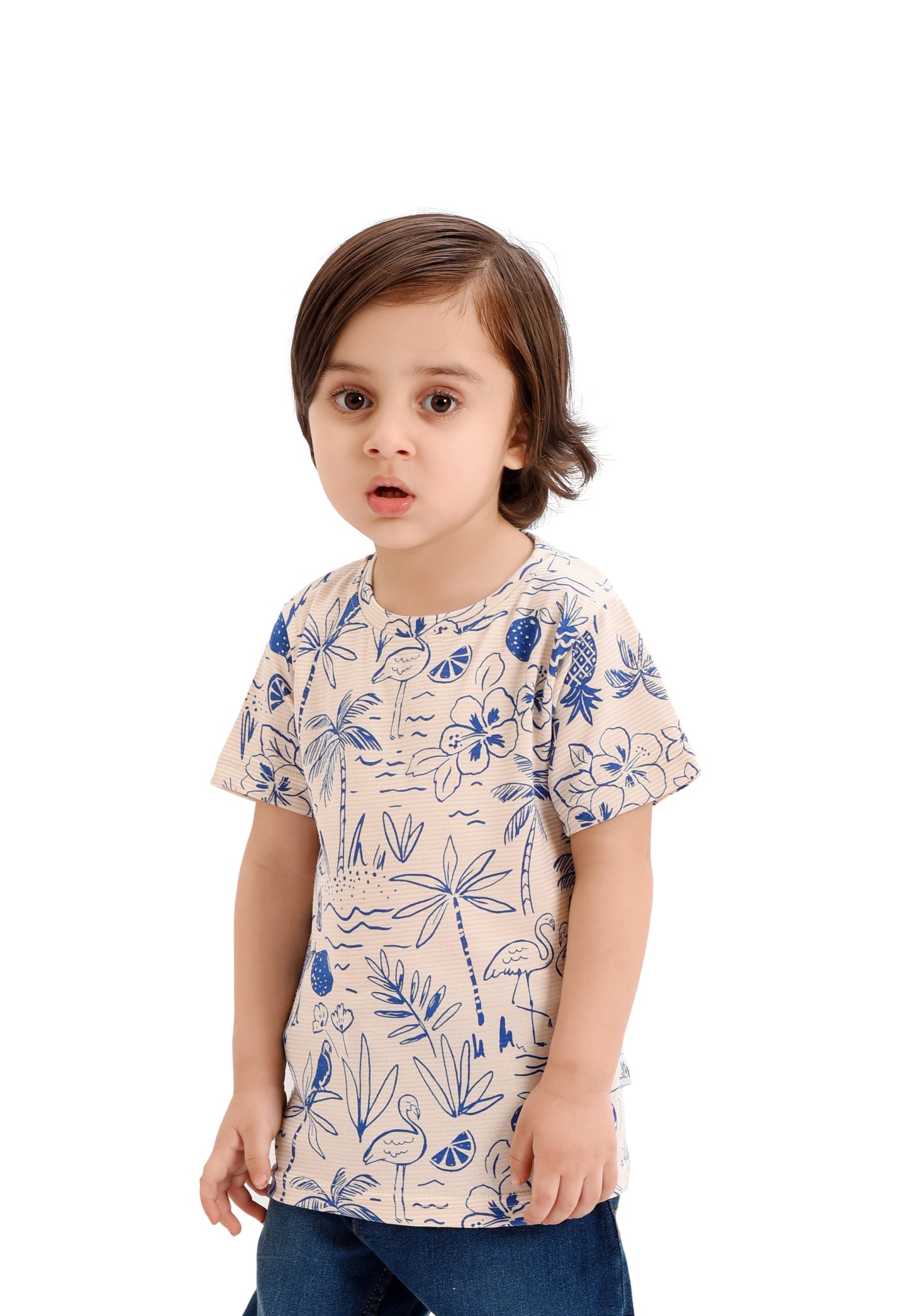 Blue Bloom Mix Art T-shirt