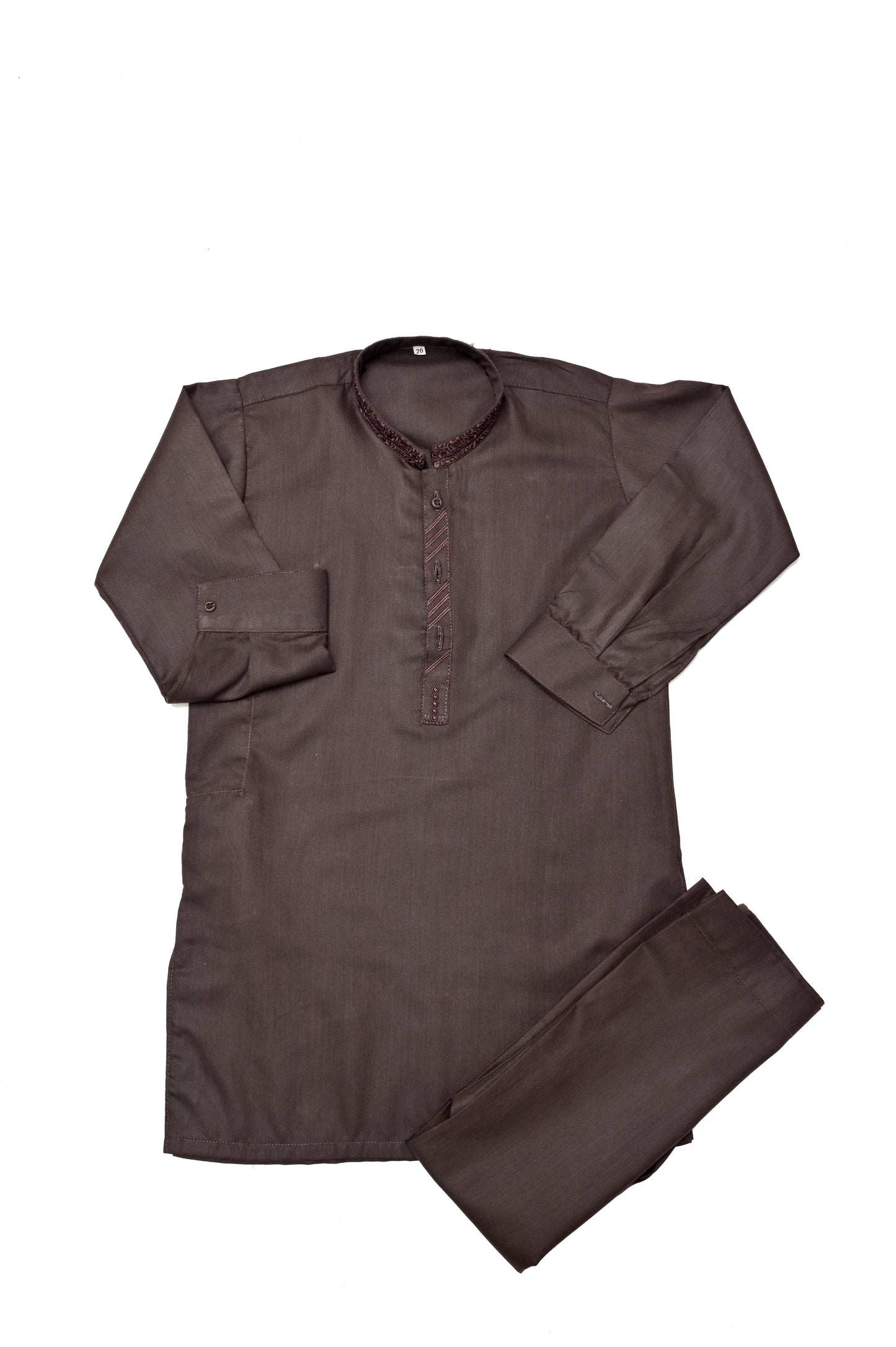Brown Embroided Shalwar Qameez (21)
