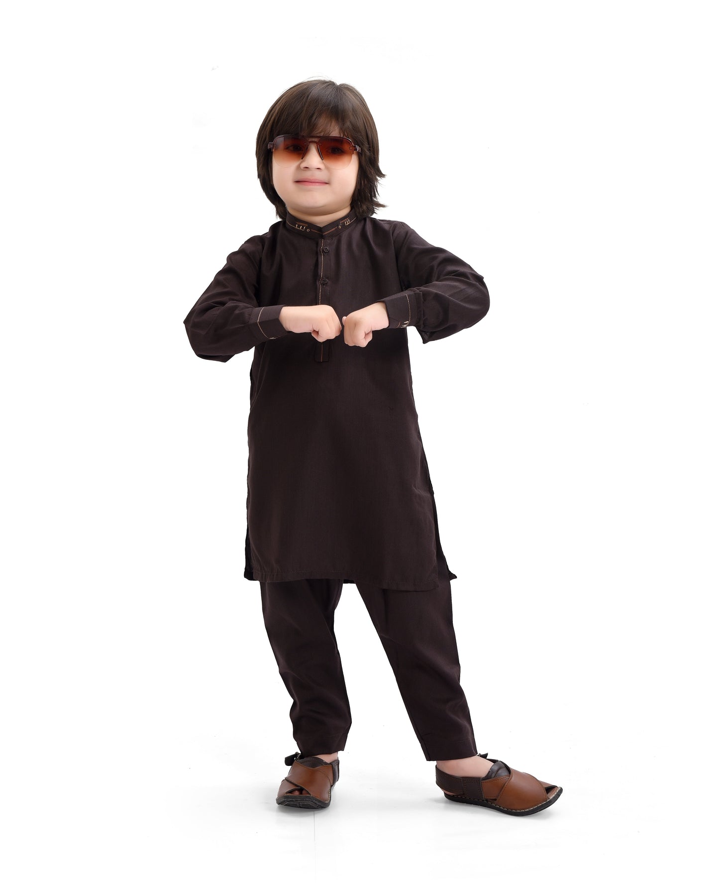 Dark Brown Embroided Shalwar Qameez (28)