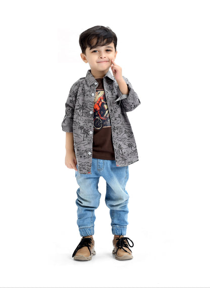 Gray Palm Shirt