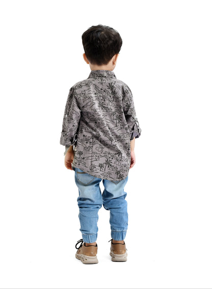 Gray Palm Shirt