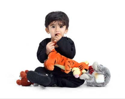 Black Embroided Baby Boy Kurta Shalwar