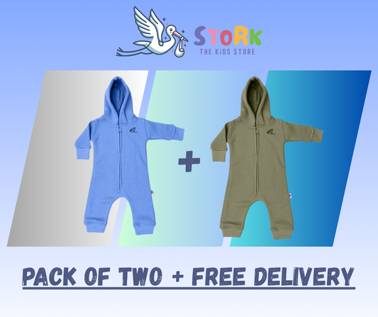Rompers Pack of Two Blue and Green