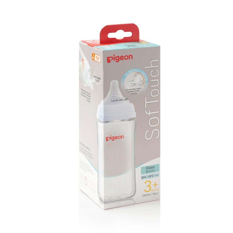 Softouch Wide Neck Glass Feeder 240ML