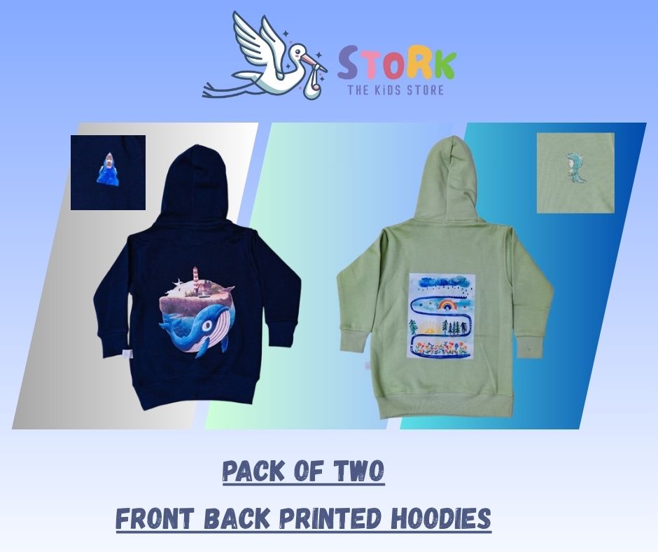 Hoodies Pack of Two Navy and Green