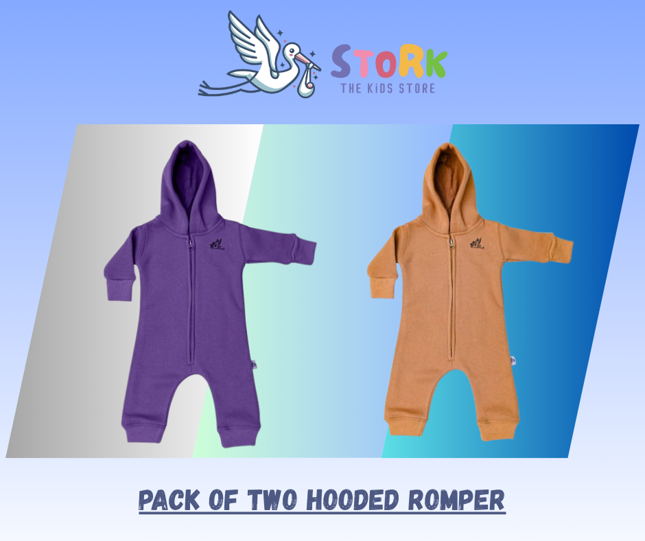 Rompers Pack of Two Purple and Brown