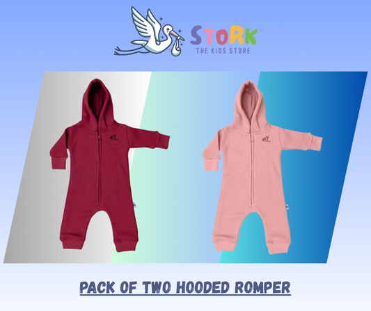 Rompers Pack of Two Maron and Pink