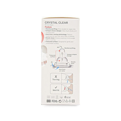 Wide Neck Glass Feeding Bottle 120 Ml