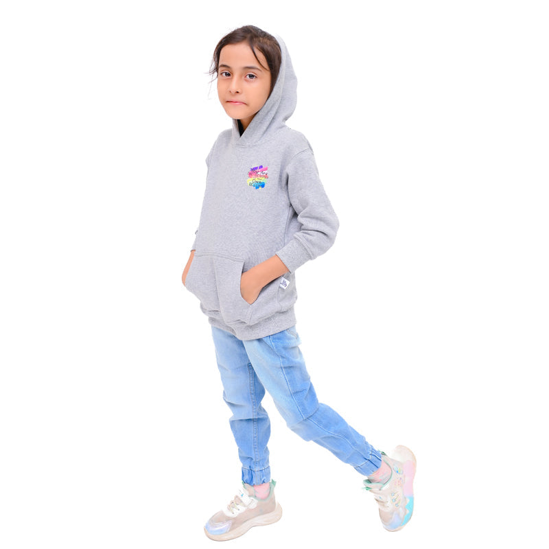 Hazel Grey Kids Fleece Hoodie