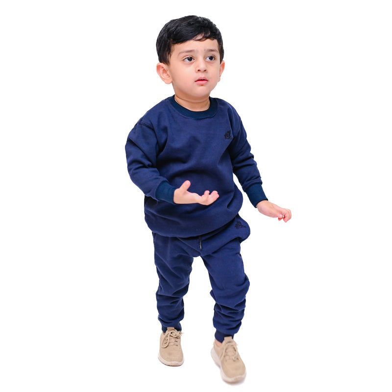 Navy Blue Sweat Shirt Set