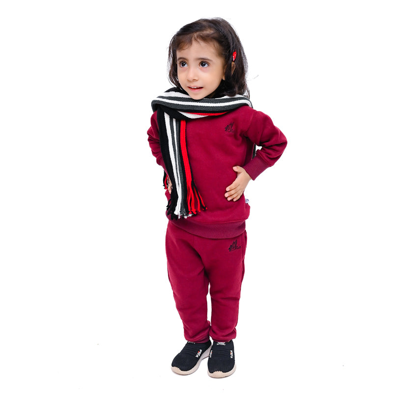 Maroon Sweat Shirt Set