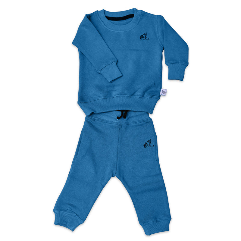 Bluish Gray Sweat Shirt Set
