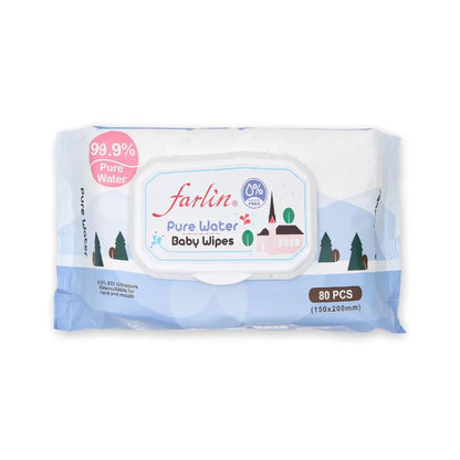 Farlin Pure Water Baby Wipes – 80 Pcs